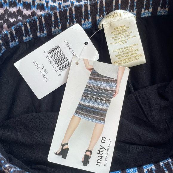 2 Piece Outfit CALVIN KLEIN Sleeveless Top AND Matty M Tube Skirt  Size XS - Picture 11 of 13